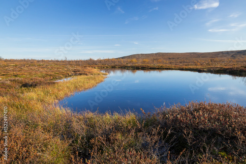 Autumnal fjell landscape in northern Finland