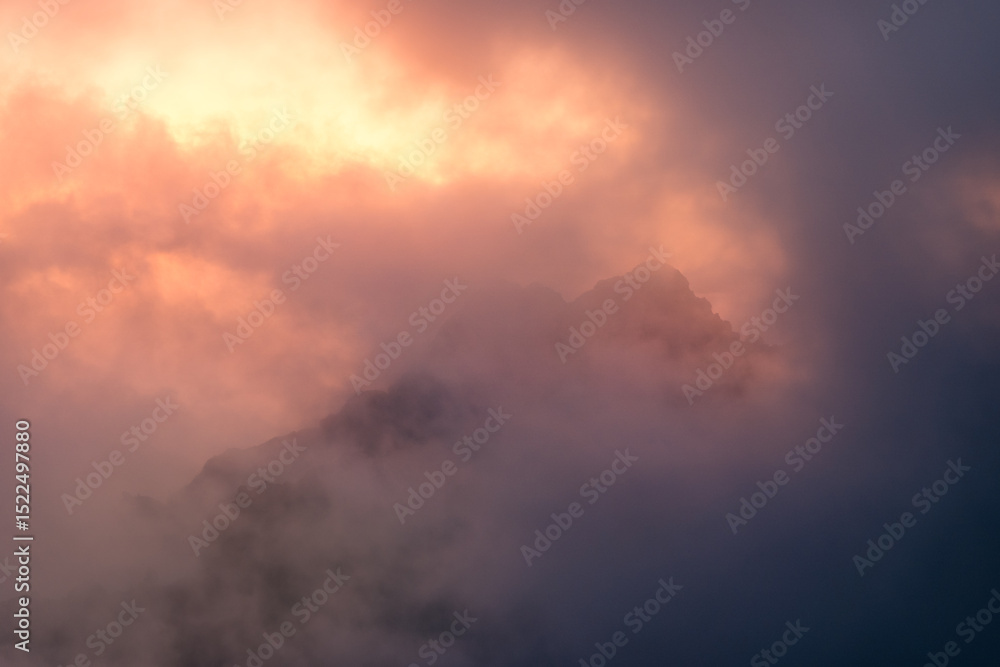 Misty mountain scenery on a cloudy day in Gran Canaria Misty mountain scenery on a cloudy day in Gran Canaria