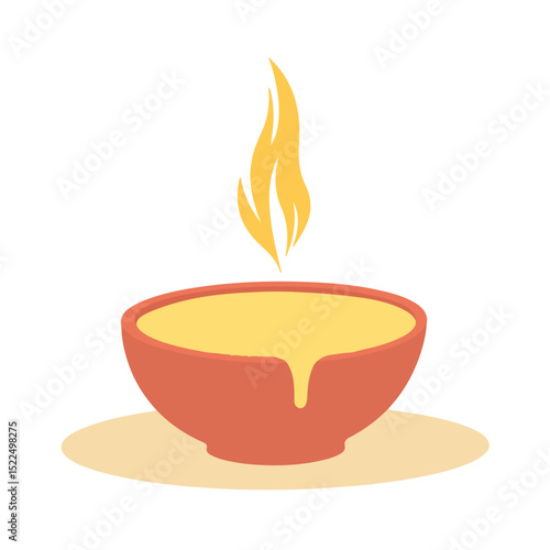 Warm wax in orange bowl for spa treatments. Hot wax is perfect for hair removal or aromatherapy. This melted wax image is ideal for beauty salon brochures and websites.