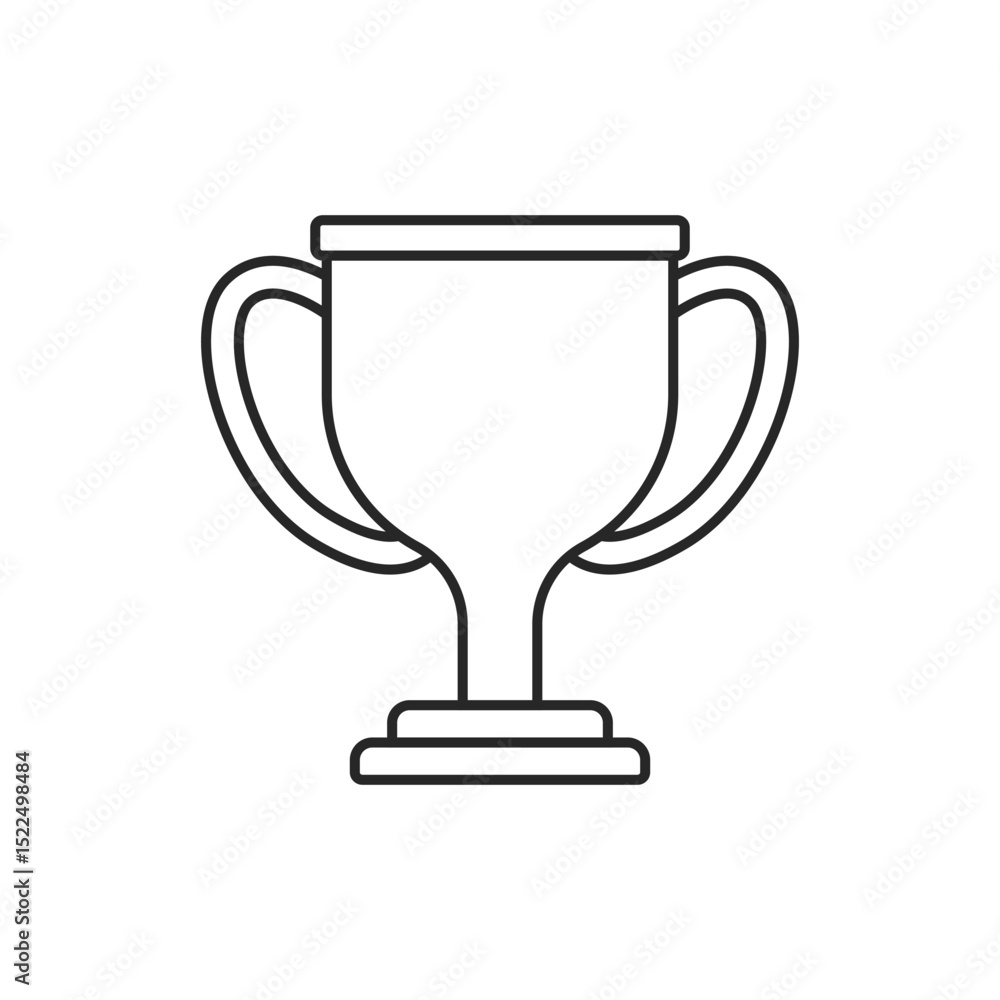 Trophy cup icon in flat style. Award prize vector illustration on isolated background. Champion sports event sign business concept. Trophy cup icon in flat style. Award prize vector illustration on isolated background. Champion sports event sign business concept.