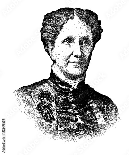 Bilde på lerret Portrait of American religious leader and author Mary Baker Eddy in vintage stip
