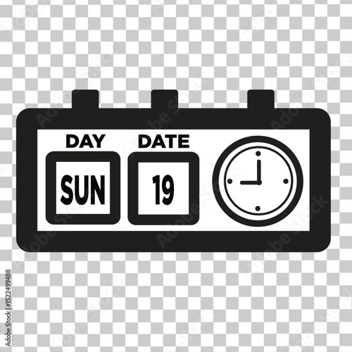 Alarm clock vector icon, time design, self-reminder to wake up early, alarm clock, morning symbol, rectangular clock sign