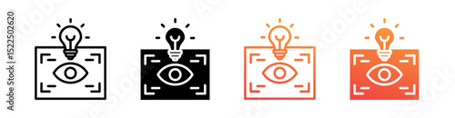 Perception Multi Style Icon Set Vector 