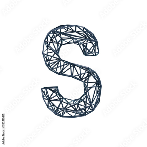 3d render of a symbol made of many spheres