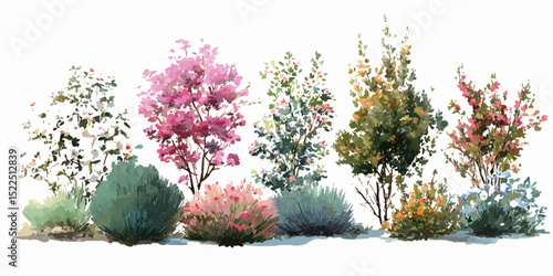 Colorful Assortment of Wildflowers in Full Bloom. Colorful Flowering Plant Arrangement
