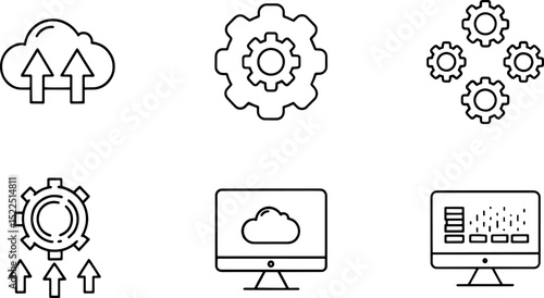 devops icons pixel perfect  data  setup  computer.eps