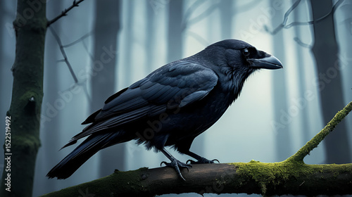 Enigmatic Encounter with a Mystical Dark Raven.