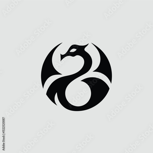 Majestic Dragon Logo Design A Powerful Symbol of Strength and Mystery