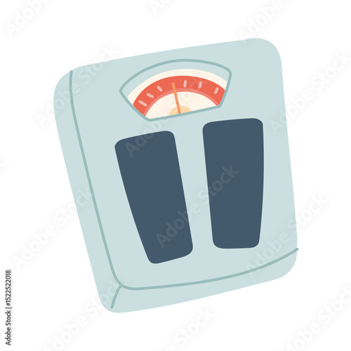 Outdoor scales. An object for measuring body weight. Flat color isolated illustration. It is suitable for applications, websites, blogs about training, yoga, health, rehabilitation, active lifestyle