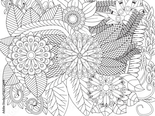 Flowers Coloring Pages For Adultes
