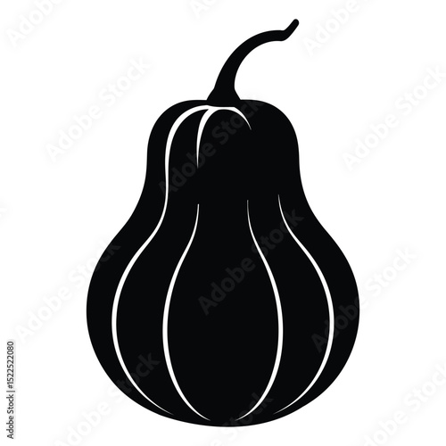 Calabash Silhouette, Vector, Illustration, Icon, Logo, White Background.