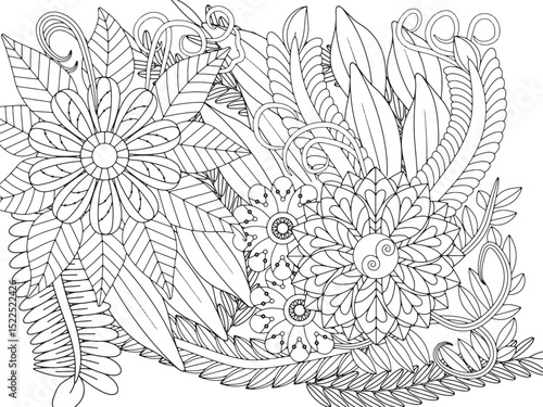 Flowers Coloring Pages For Adultes