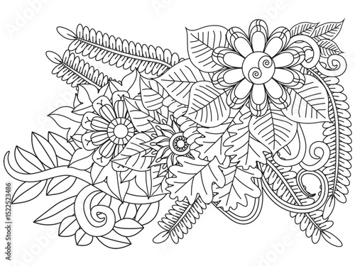 Flowers Coloring Pages For Adultes