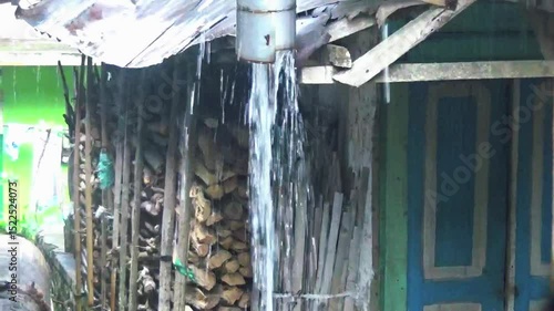 heavy rain water