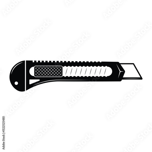 Paper Cutter Large Art Knife Paper Trimmer vintage classic retro silhouette icon vector illustration design on white background