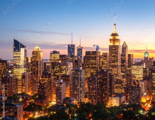 Wallpaper Mural New York City skyline at dusk Torontodigital.ca