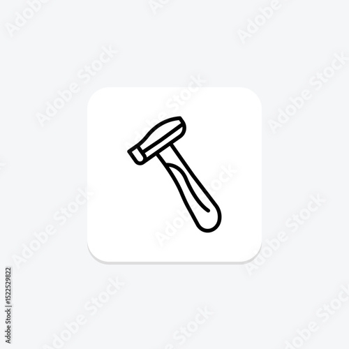 Eyebrow Razor, vector, pixel perfect, illustrator file