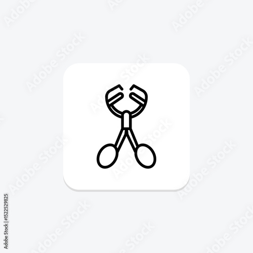 Eyelash Curler, vector, pixel perfect, illustrator file