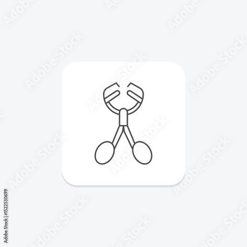 Eyelash Curler, vector, pixel perfect, illustrator file