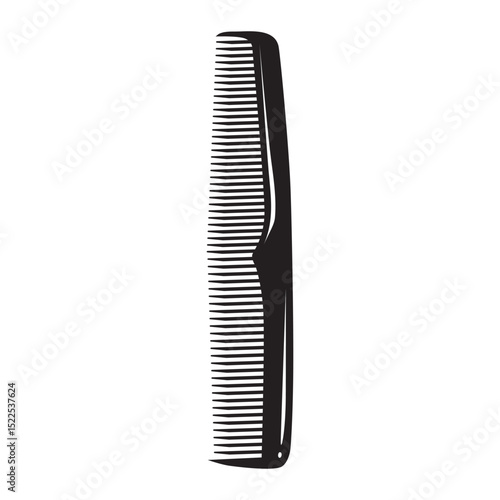 Hair Styling Comb vintage classic retro silhouette icon vector illustration design on white background