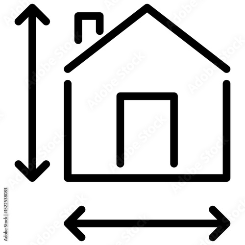 House Size Outline Icon