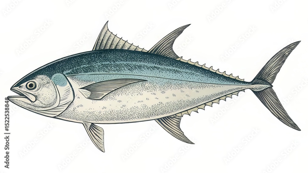 Obraz premium Aggressive Tuna and Lure in Oval Fishing Club Logo with Grunge Text