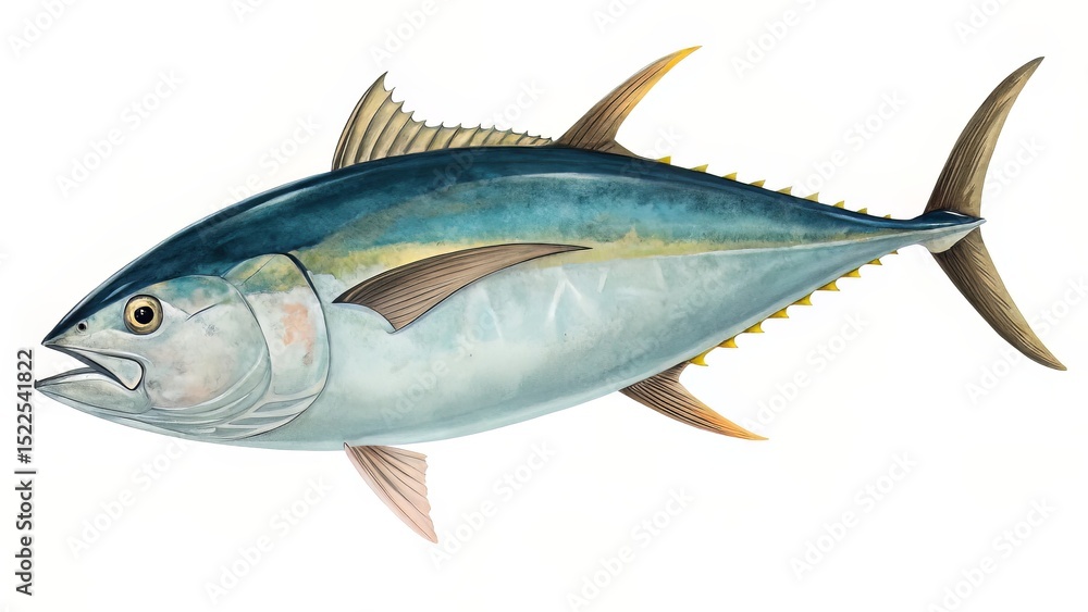 Fototapeta premium Gradient Yellowfin Tuna Graphic for Premium Sashimi Promotions