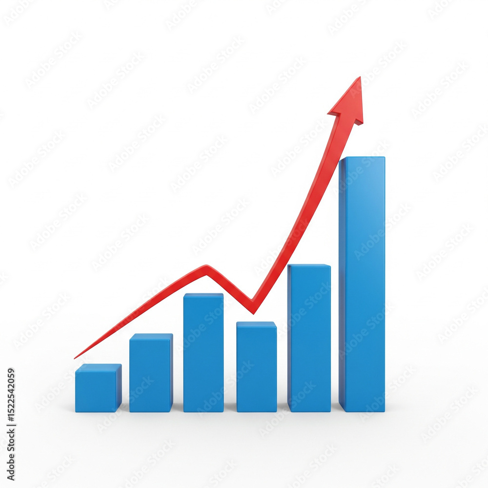 Post-Crisis Growth with Bar Graph and Upward Arrow Post-Crisis Growth with Bar Graph and Upward Arrow