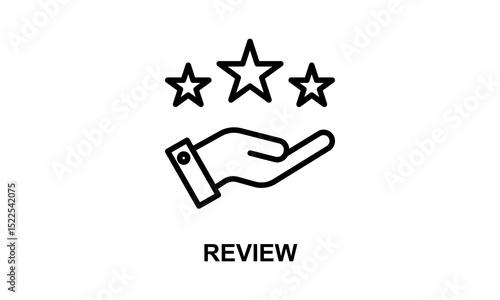 Review Vector Icon Isolated On White Background
