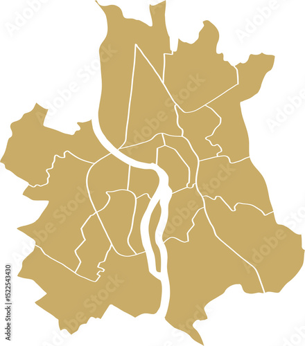 Wallpaper Mural freehand drawing of Toulouse city map. Torontodigital.ca