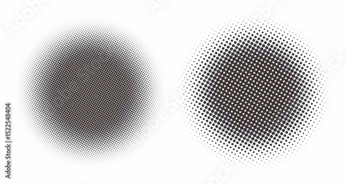 black white circular halftone dot pattern	