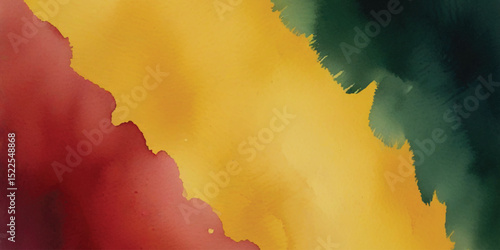 Juneteenth watercolor background Celebrate Freedom Day Greeting Card, Poster, Banner. African-American History June 19 Celebration Day june, background, red, yellow, green, black, event, history, temp