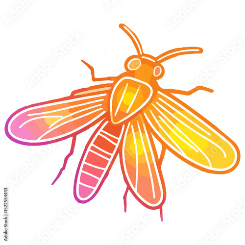 firefly, insect, animal, vector, transparent background, creature, lampyridae, nature, isolated, wing, beauty, colorful, beautiful