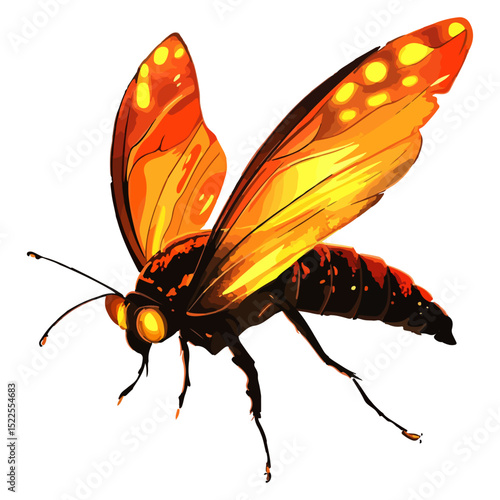 firefly, insect, animal, vector, transparent background, creature, lampyridae, nature, isolated, wing, beauty, colorful, beautiful