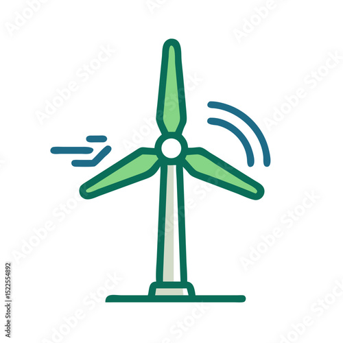 Wind turbine generating renewable energy, symbolizing sustainability and eco-friendly technology.
