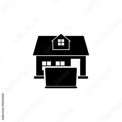 Work at home icon isolated on white background