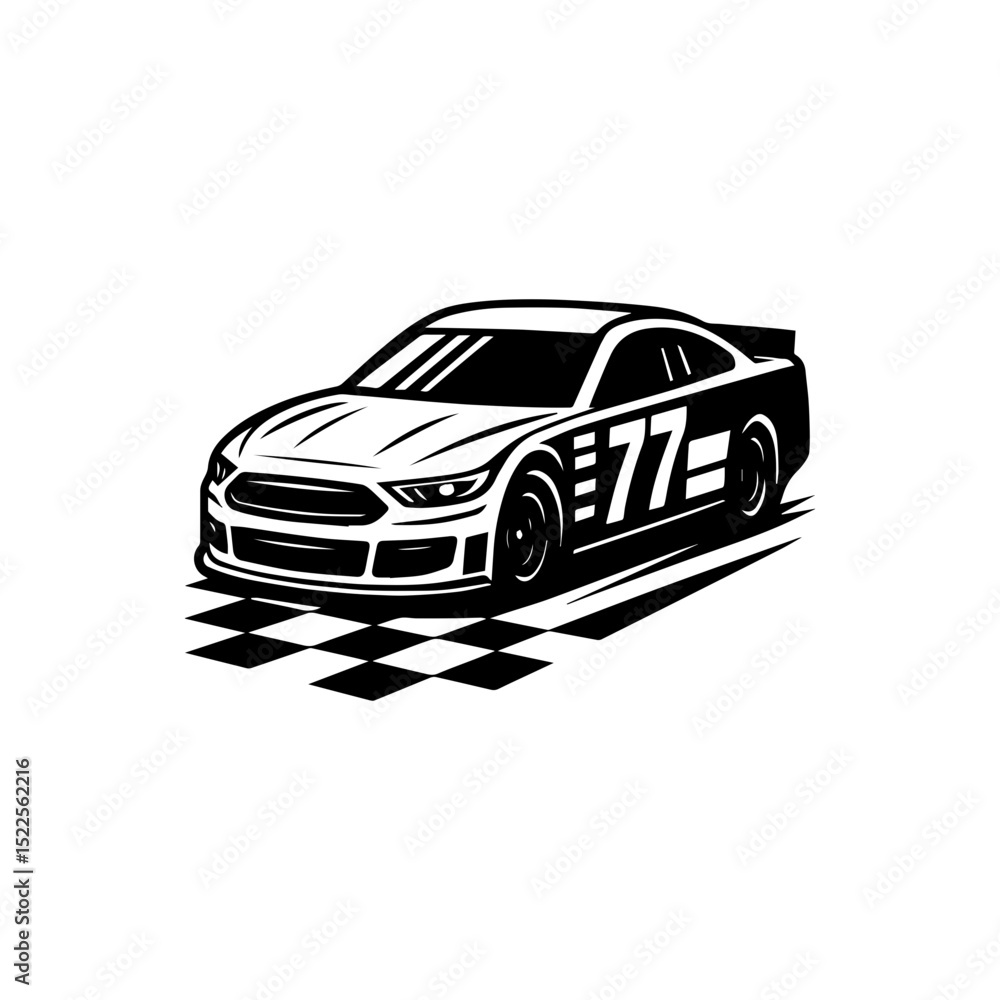 Ταπετσαρία Race car racing event logo icon with transparent background