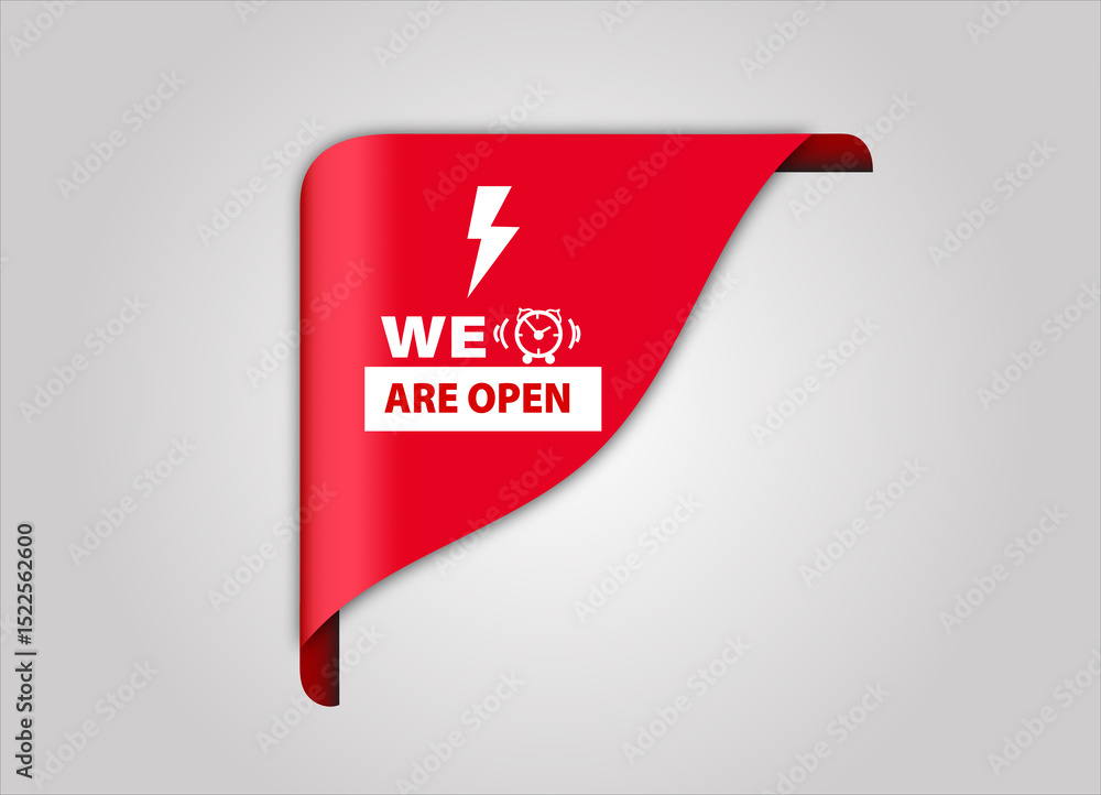 Red flat sale banner for We Are Open Banner and Poster creative design
Red flat sale banner for We Are Open Banner and Poster creative design