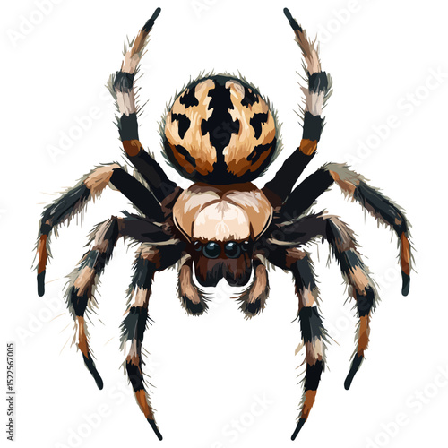hairy spider, insect, animal, vector, transparent background, creature, tarantula, nature, icon, hairy, arachnid, spider, predator, creepy