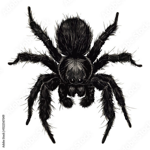 hairy spider, insect, animal, vector, transparent background, creature, tarantula, nature, icon, hairy, arachnid, spider, predator, creepy