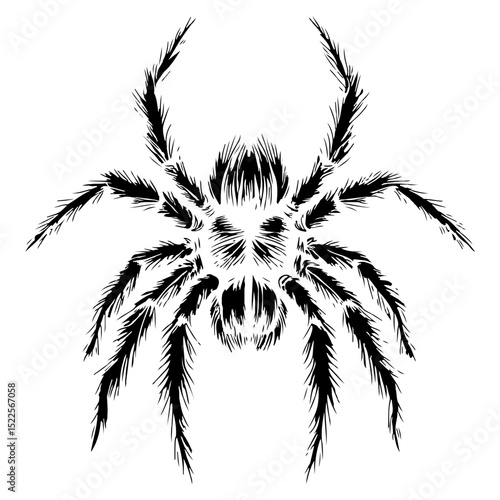 hairy spider, insect, animal, vector, transparent background, creature, tarantula, nature, icon, hairy, arachnid, spider, predator, creepy