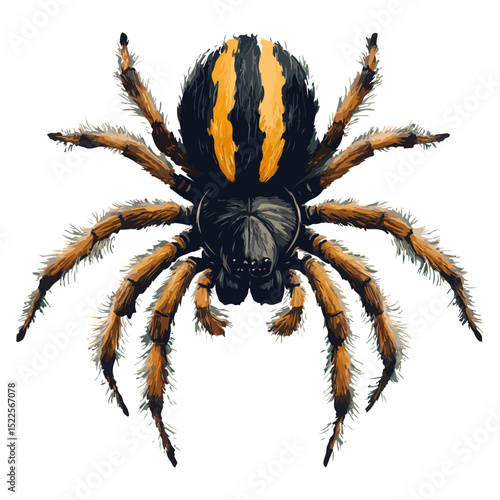 hairy spider, insect, animal, vector, transparent background, creature, tarantula, nature, icon, hairy, arachnid, spider, predator, creepy