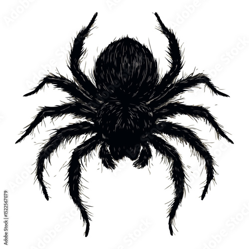 hairy spider, insect, animal, vector, transparent background, creature, tarantula, nature, icon, hairy, arachnid, spider, predator, creepy