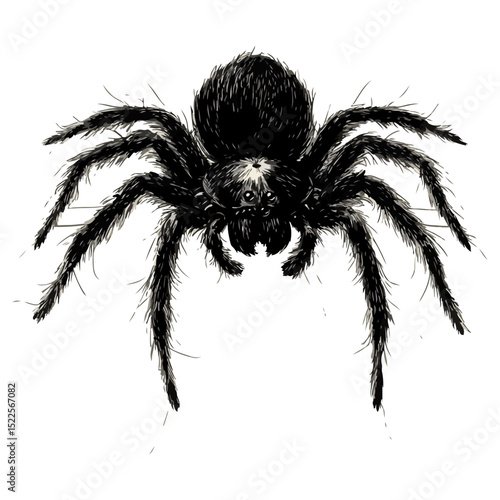 hairy spider, insect, animal, vector, transparent background, creature, tarantula, nature, icon, hairy, arachnid, spider, predator, creepy