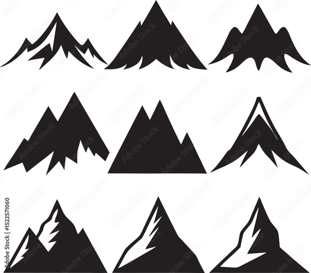 Obraz premium vector illustration of mountain landscape