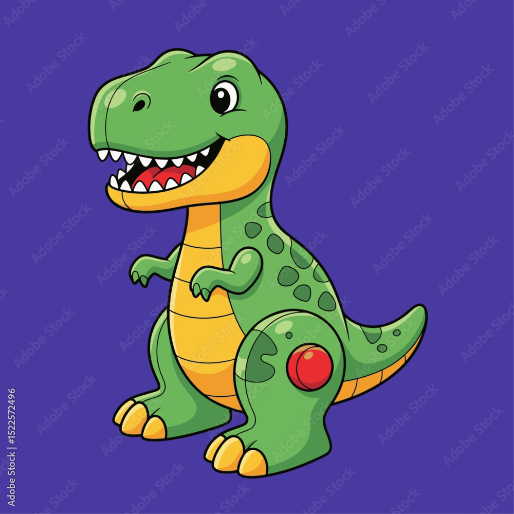 Cute cartoon dinosaur with playful expression and vibrant colors captures joy Cute cartoon dinosaur with playful expression and vibrant colors captures joy
