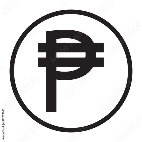 Philippine peso currency icon design