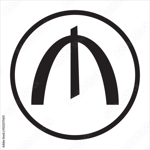 Turkmenistani manat currency icon design