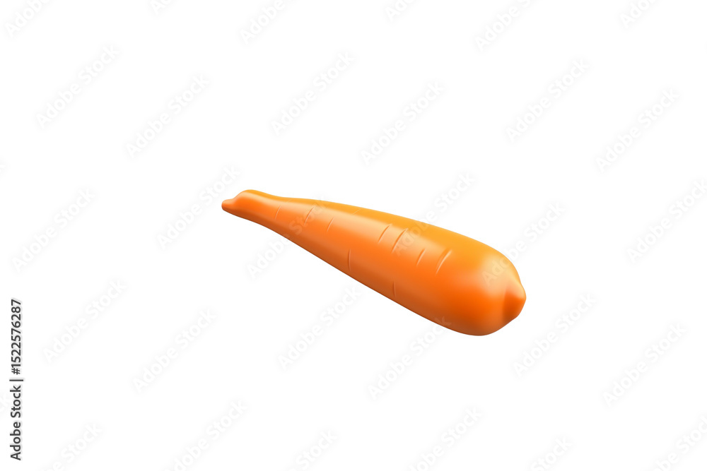 A single, orange carrot isolated on a transparent background, rendered in 3D. background removed A single, orange carrot isolated on a transparent background, rendered in 3D. background removed