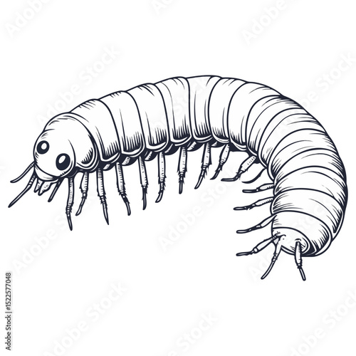 millipede, insect, animal, vector, transparent background, organism, diplopoda, nature, isolated, crawling, wildlife, small, creature